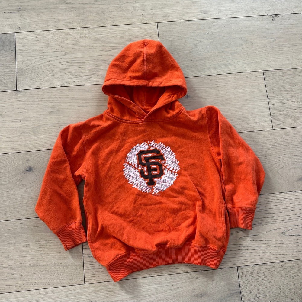 Rabbit Skins Orange Sweatshirt Hoodie with SF Giants Logo